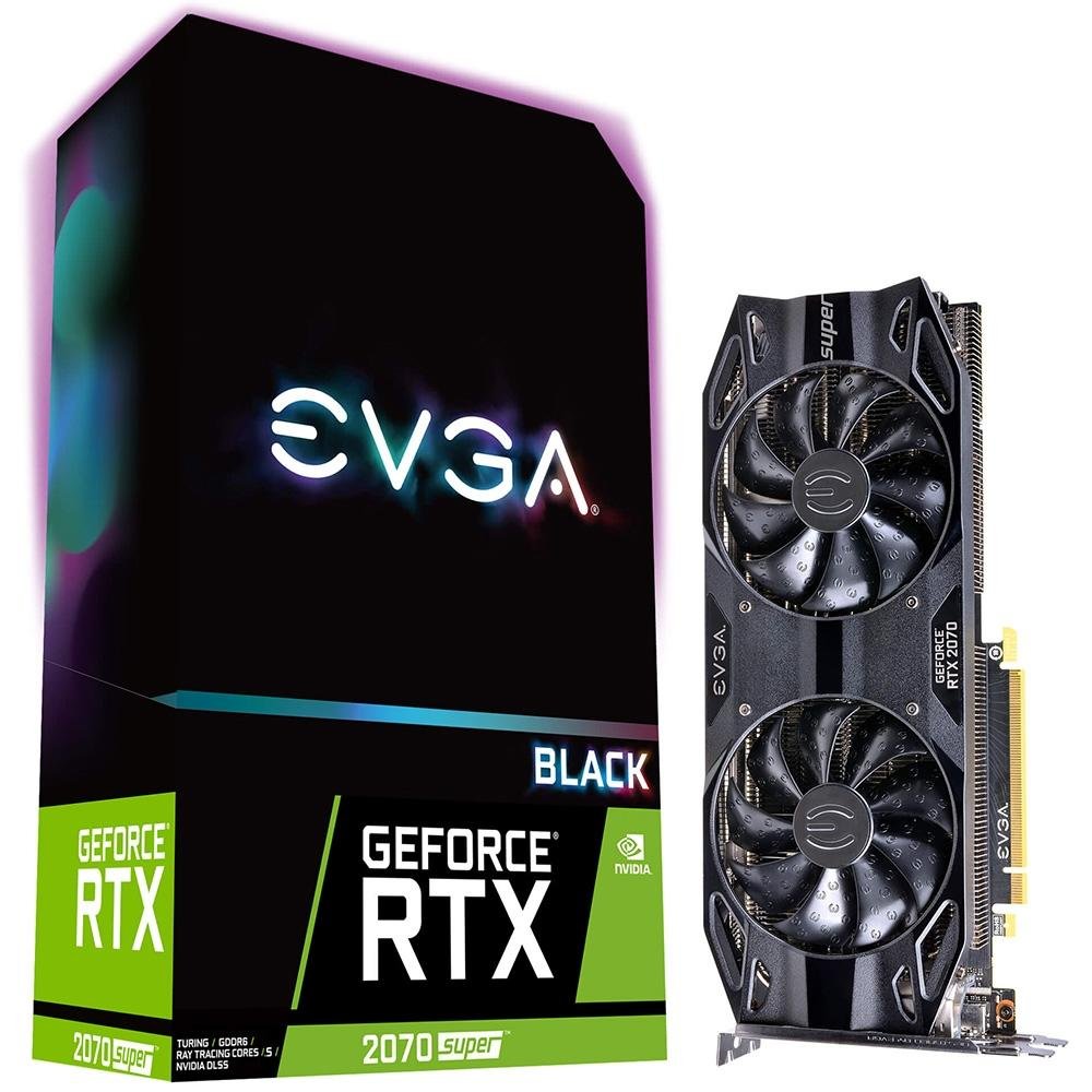 グラフィックボード・グラボ・ビデオカード GeForce RTX2070Super Black EVGA 8GB placa-de-video-evga-geforce-