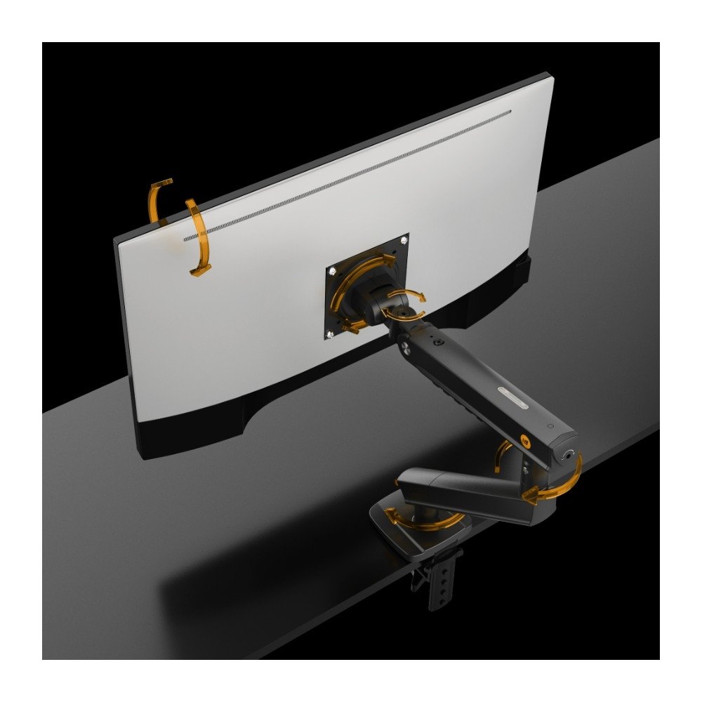 Suporte de Mesa Articulado para Monitor de 17" a 32" North Bayou, com Pistão a Gás, VESA, Preto - A5 NB Suporte de Mesa Articulado para Monitor de 17" a 32" North Bayou, com Pistão a Gás, VESA, Preto - A5 NB