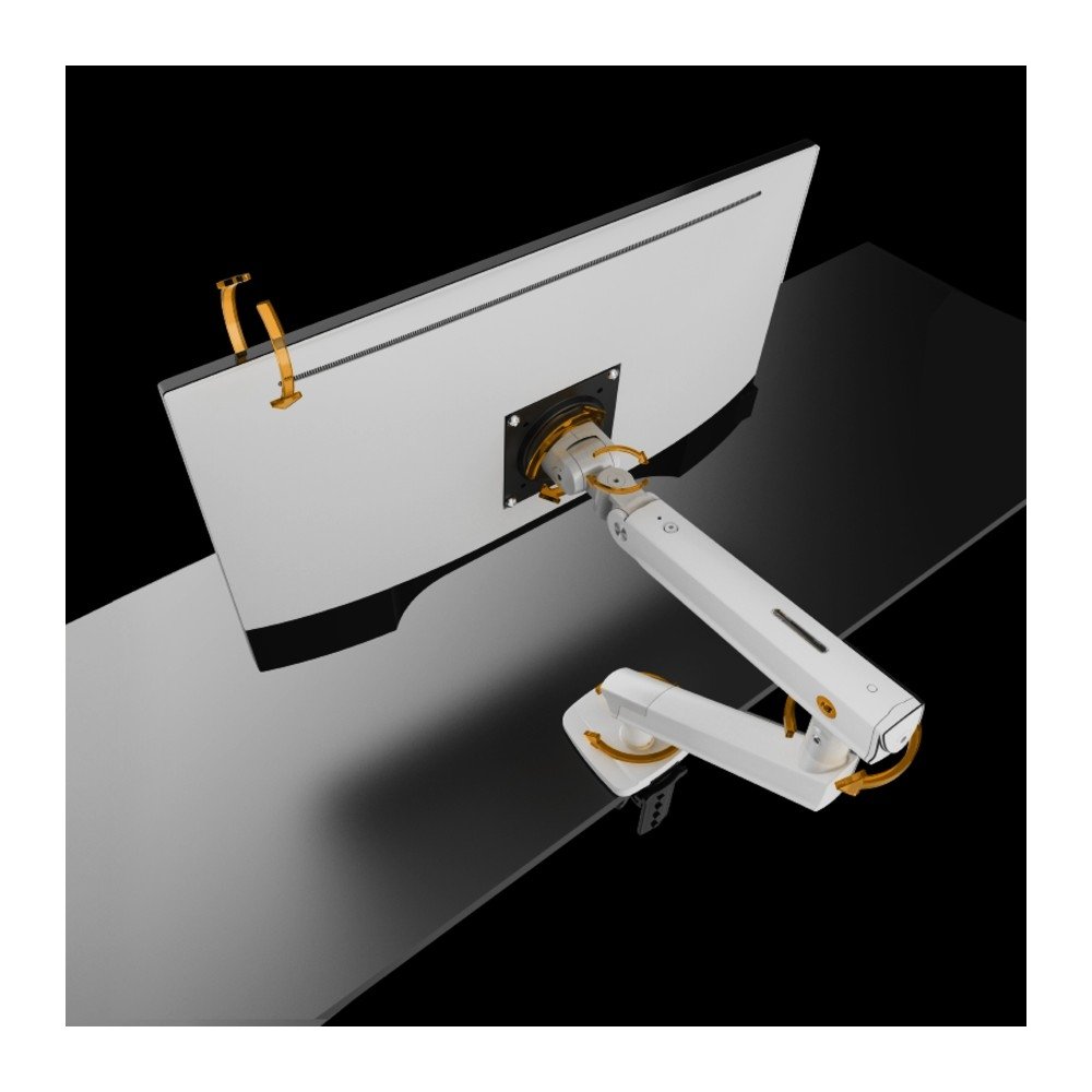 Imagem 5 de 6 do produto Suporte de Mesa Articulado para Monitor de 17" a 32" North Bayou, com Pistão a Gás, VESA, Branco - A5-XE NB