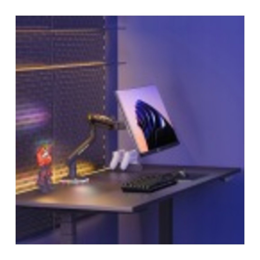 Imagem 6 de 9 do produto Suporte de Mesa Articulado Gamer para Monitor de 32" a 60" North Bayou, com Pistão a Gás, RGB, Preto - F5 NB