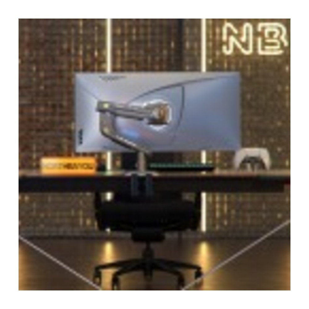 Imagem 7 de 9 do produto Suporte de Mesa Articulado Gamer para Monitor de 32" a 60" North Bayou, com Pistão a Gás, RGB, Preto - F5 NB