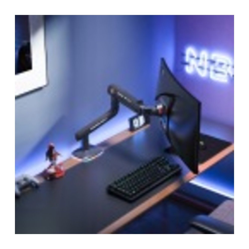 Imagem 5 de 9 do produto Suporte de Mesa Articulado Gamer para Monitor de 32" a 60" North Bayou, com Pistão a Gás, RGB, Preto - F5 NB