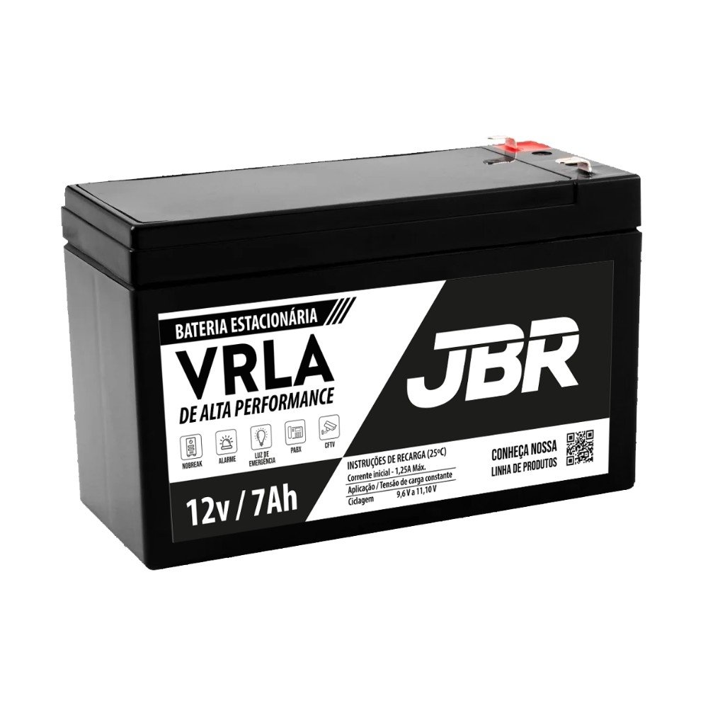 Bateria Selada JBR, 12V, 7Ah, para Nobreak, Preto - BATERIA 7Ah - view 2