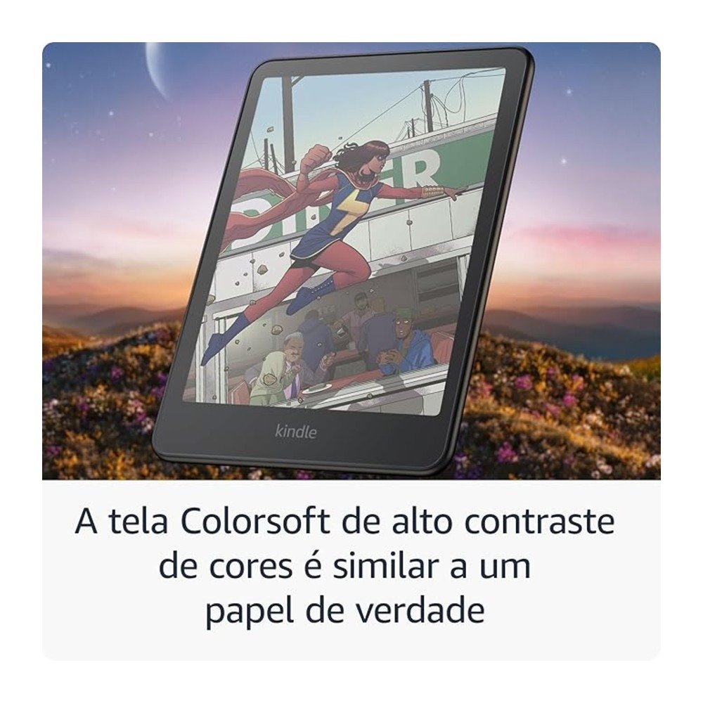 Kindle Amazon Colorsoft Signature Edition, 7, 32GB, Wi-Fi, Tela Colorida, Carregamento Sem Fio, Preto - view 6