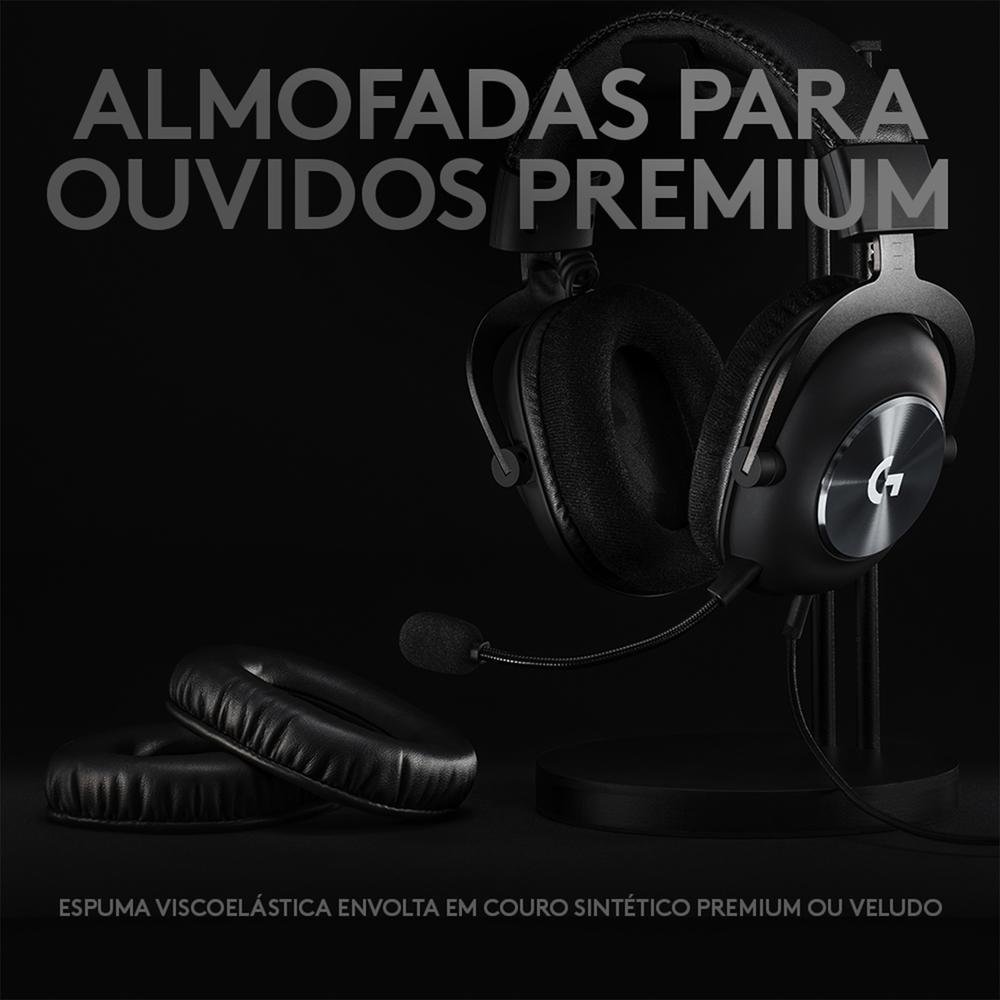 Headset Gamer Logitech G PRO X 7.1 Dolby Surround - 981-000817 - view 11