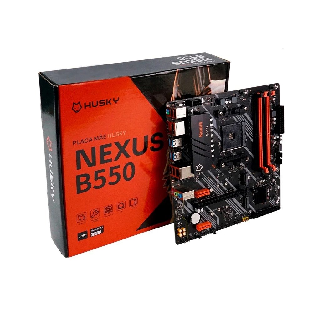 Kit Placa-Mãe ( Balão.info) B550, M.2 NVMe, DDR4 3200MHz + Processador AMD Ryzen 7 5700X, 3.4GHz - view 2