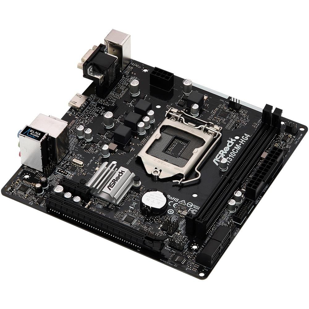 Placa-Mãe ASRock H310CM-HG4, Intel LGA 1151, mATX, DDR4, Preto - H310CM-HG4 Placa-Mãe ASRock H310CM-HG4, Intel LGA 1151, mATX, DDR4, Preto - H310CM-HG4