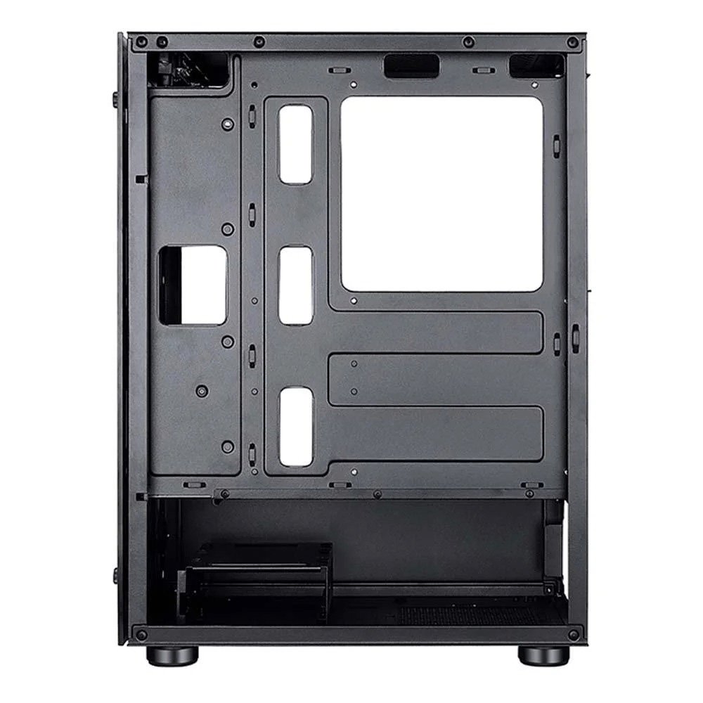 Imagem 6 de 10 do produto Gabinete Gamer Rise Mode Glass 06X, Mid Tower, ATX, Lateral em Vidro Fumê e Frontal em Vidro Temperado, Sem FANs, Preto + Ventoinha Rise Mode Galaxy Motherboard, 120mm, RGB, Preto