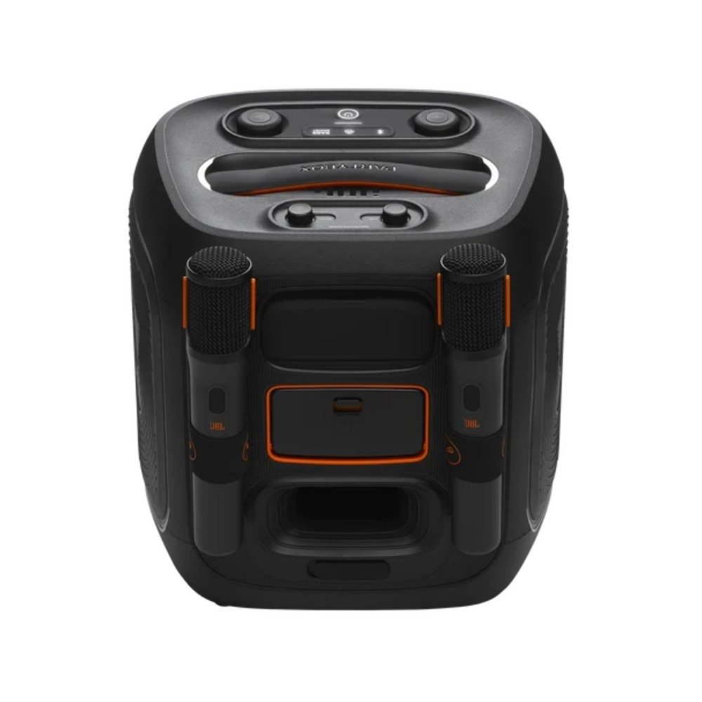 Caixa de Som JBL Partybox Encore 2, Bluetooth, 100W RMS, com 2 Microfones Sem Fio, À Prova de Respingos, Preto - JBLPBENCORE22MICBR - view 4