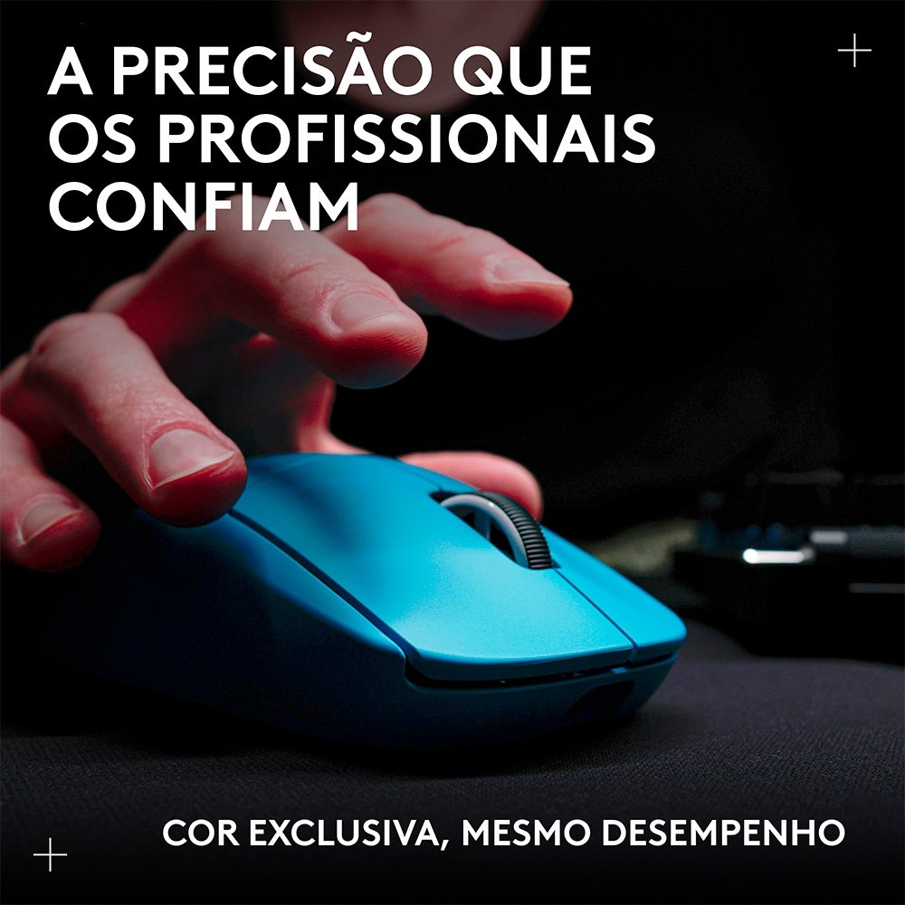 Mouse Gamer Sem Fio Logitech G PRO X SUPERLIGHT 2 com 5 Botões, 60g, Sensor 44K DPI, Taxa de Resposta de 8 kHz, PC/Mac, Ciano - 910-007693 - view 5