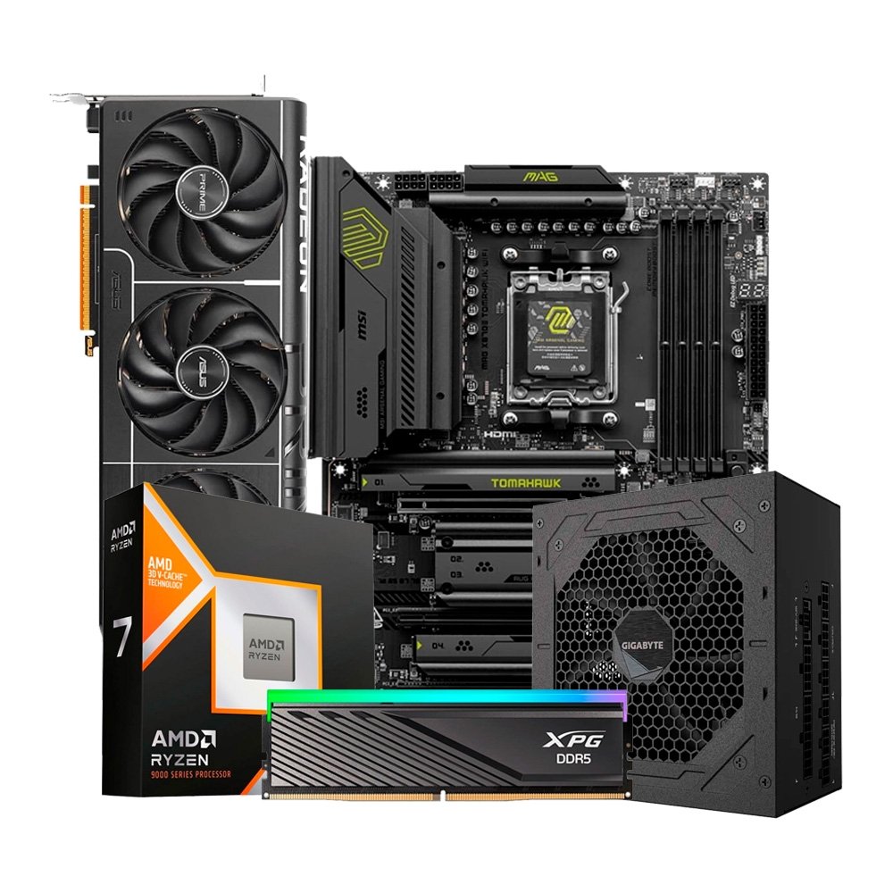 Kit Ryzen 7 9800X3D | RX 9070 XT 16GB | 16GB DDR5