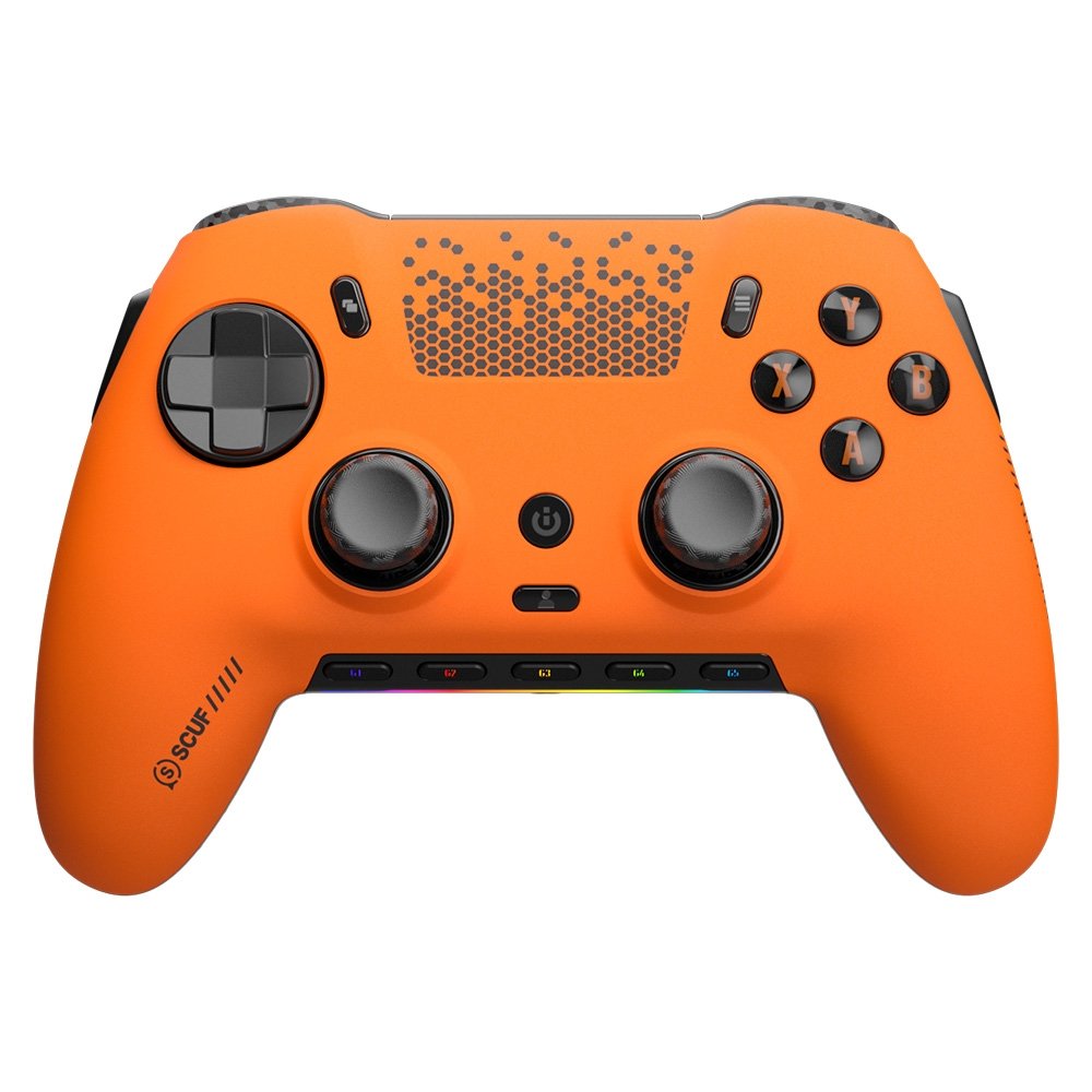 Controle Sem Fio SCUF Envision, 5 Teclas G Remapeáveis, RGB, Baixa Latência, Laranja - 601-178-03-006-D2C