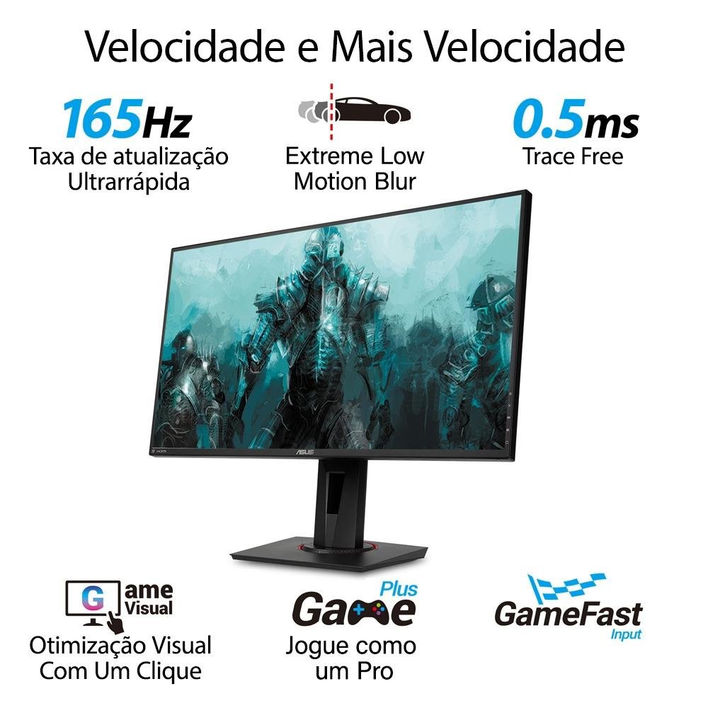 Monitor Gamer Asus 27´, DP, 165Hz 0.5ms | KaBuM!