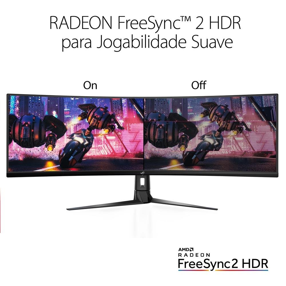 "Monitor Gamer Curvo ASUS ROG Swift 49"", DFHD, UltraWide, 144Hz, FreeSync Premium Pro, HDR 400, Altura Ajustável, Som Integrado - XG49VQ" - view 10