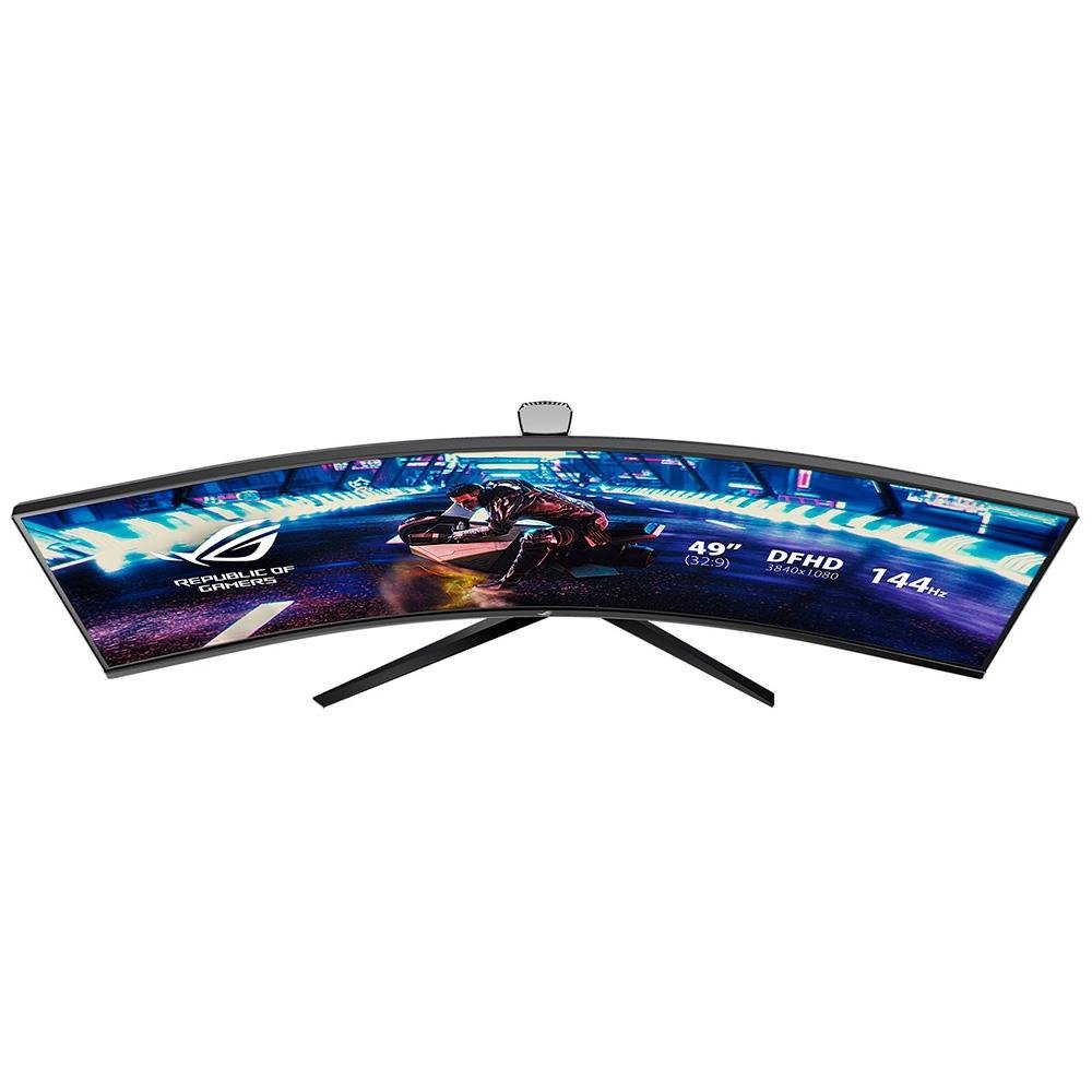 Monitor Gamer Curvo ASUS ROG Swift 49", DFHD, UltraWide, 144Hz, FreeSync Premium Pro, HDR 400, Altura Ajustável, Som Integrado - XG49VQ