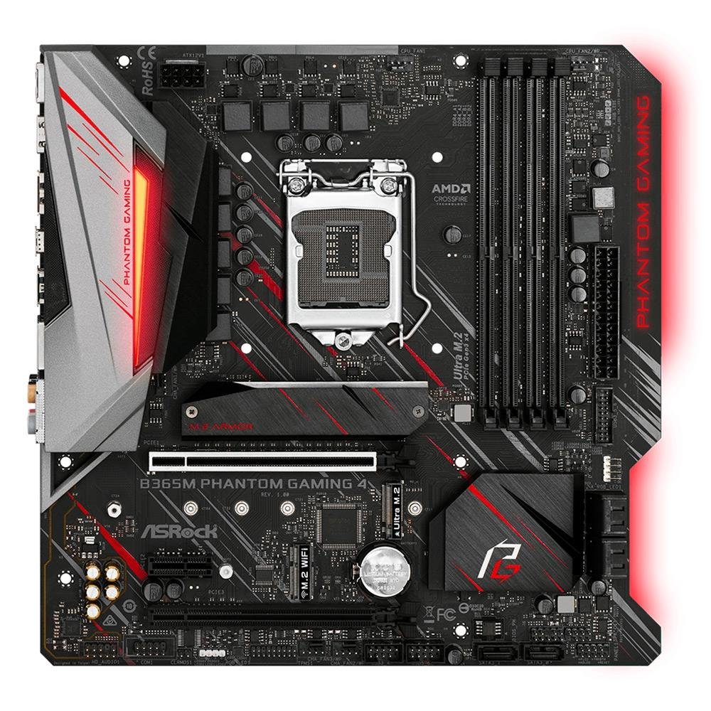 Imagem 3 de 5 do produto Placa-mãe Asrock B365M Phantom Gaming 4, Intel LGA 1151, mATX, DDR4