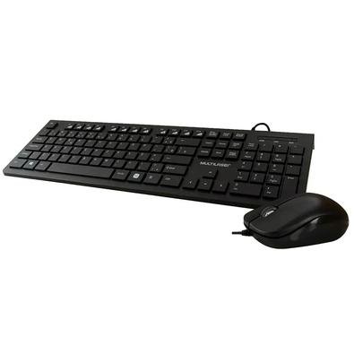 Combo Teclado e Mouse Sem Fio Multimídia USB Preto Multi - TC212