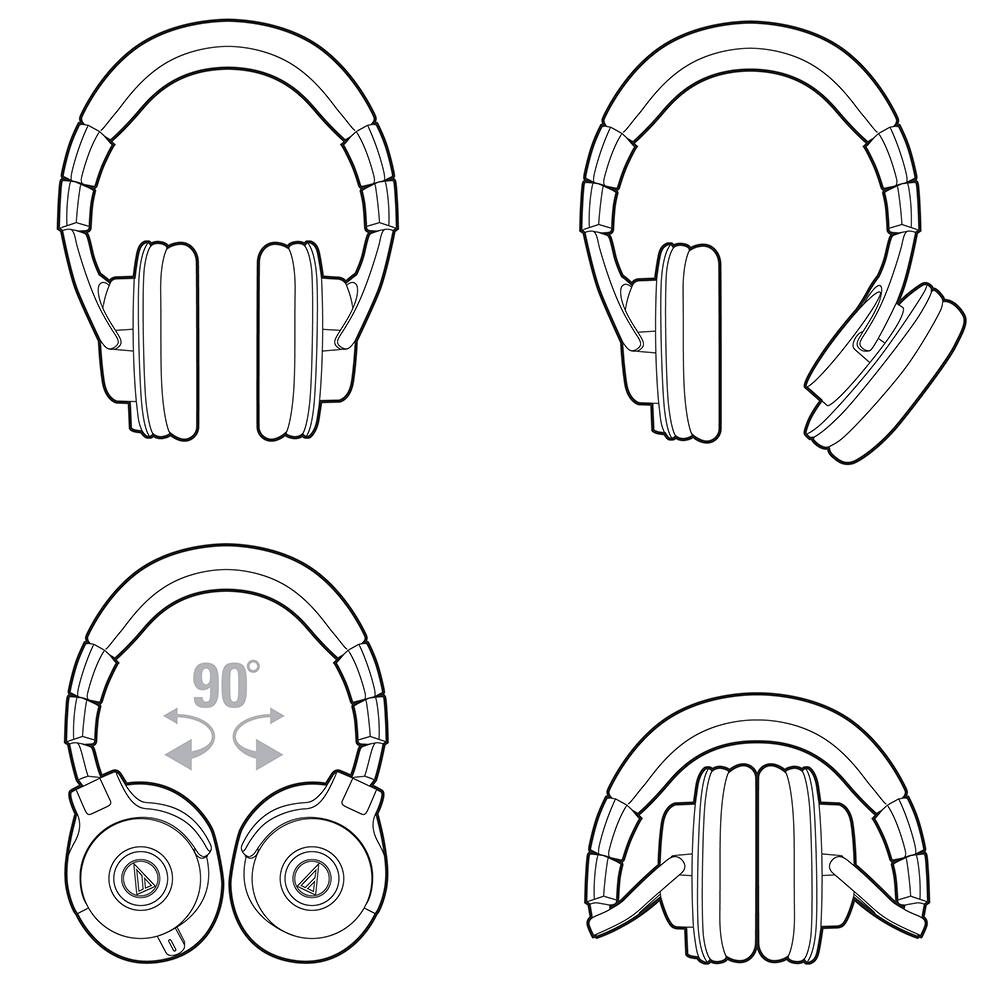 Fone de Ouvido Audio-Technica ATH-M40X, P2 - 10750004 | KaBuM!