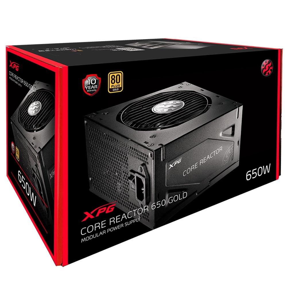 Imagem 8 de 8 do produto Fonte XPG Core Reactor, 650W, 80 Plus Gold, Modular, PFC Ativo, Com Cabo, Preto
