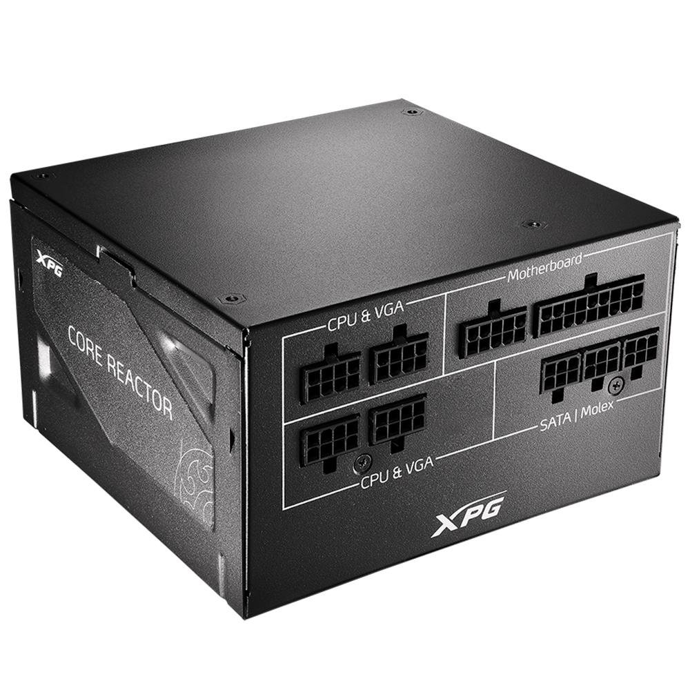 Fonte XPG Core Reactor, 650W, 80 Plus Gold, Modular, PFC Ativo, Com Cabo, Preto Fonte XPG Core Reactor, 650W, 80 Plus Gold, Modular, PFC Ativo, Com Cabo, Preto