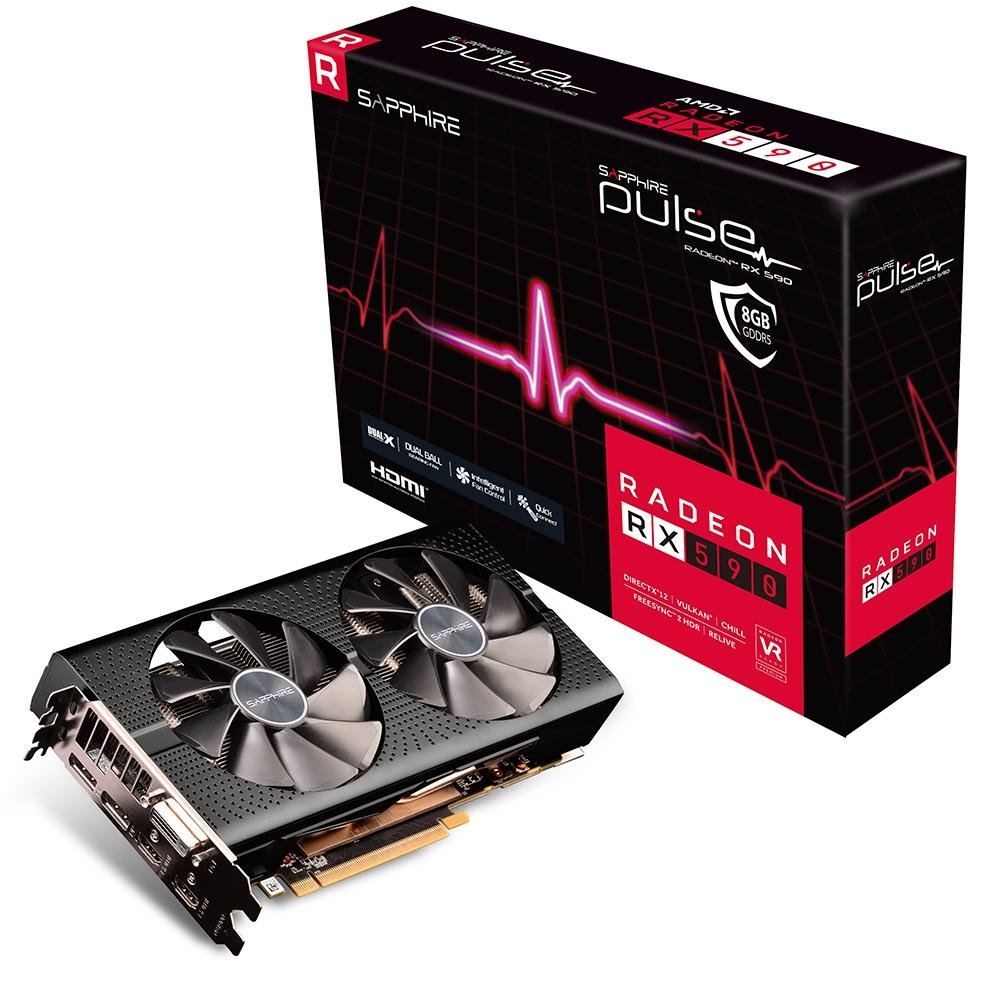 Placa de Vídeo Sapphire AMD Radeon RX 590, 8GB, GDDR5 - 11289-06-20G Placa de Vídeo Sapphire AMD Radeon RX 590, 8GB, GDDR5 - 11289-06-20G
