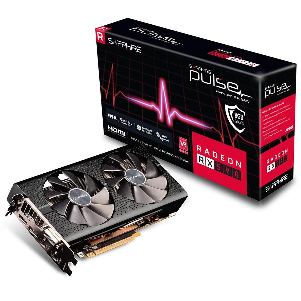Placa de Vídeo Sapphire AMD Radeon RX 590, 8GB, GDDR5 - 11289-06-20G Placa de Vídeo Sapphire AMD Radeon RX 590, 8GB, GDDR5 - 11289-06-20G