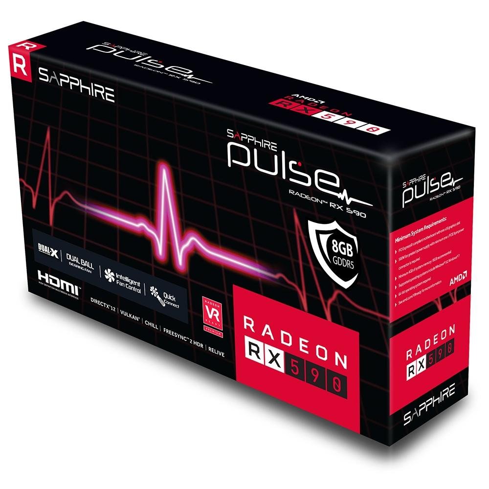 Imagem 11 de 12 do produto Placa de Vídeo Sapphire AMD Radeon RX 590, 8GB, GDDR5 - 11289-06-20G