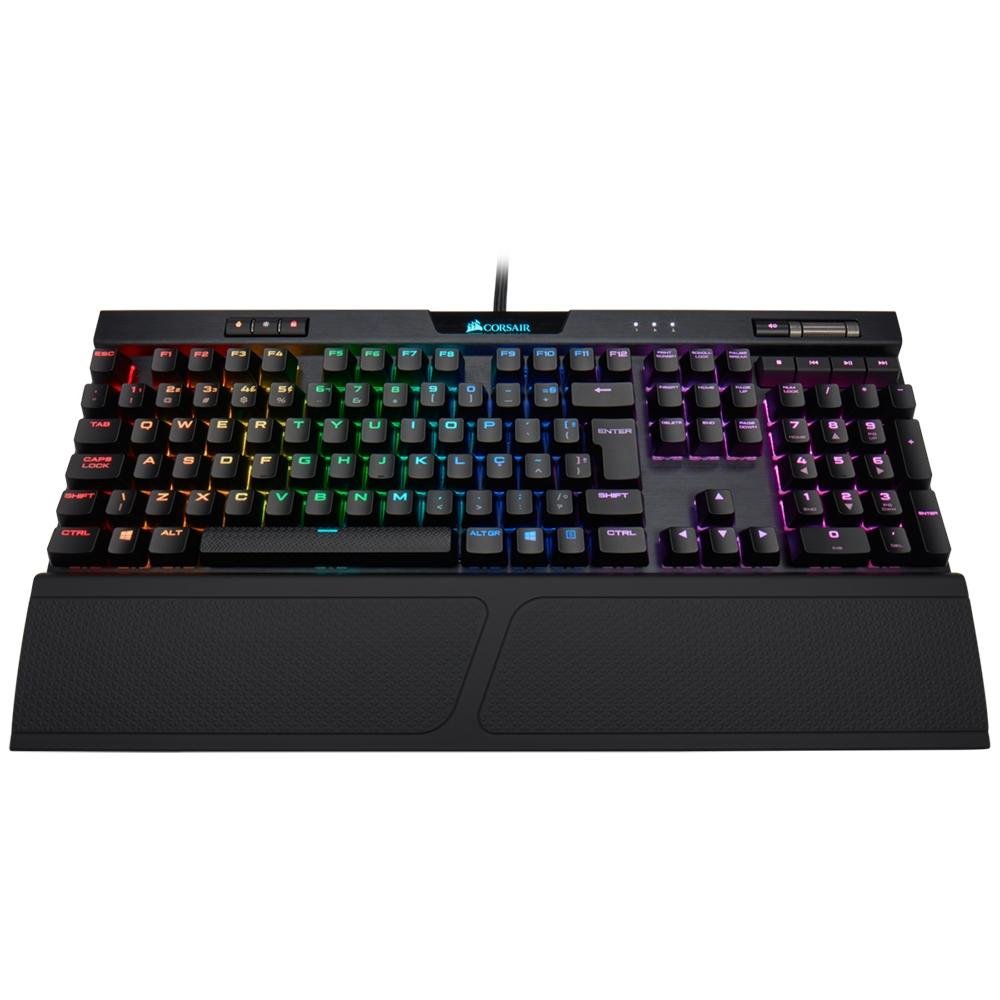 Teclado Mecânico Gamer Corsair K70 MK.2 Rapidfire, RGB, Switch Cherry MX Low Profile Speed, ABNT2 - CH-9109018-BR