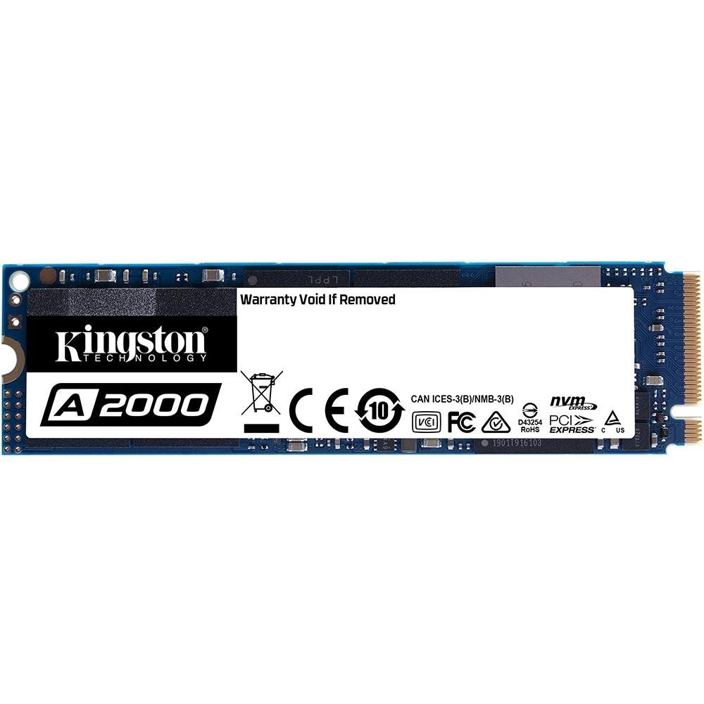 SSD Kingston A2000, 250GB, M.2 NVMe, Leitura: 2000MB/s e Gravação: 1100MB/s, Preto - SA2000M8/250G SSD Kingston A2000, 250GB, M.2 NVMe, Leitura: 2000MB/s e Gravação: 1100MB/s, Preto - SA2000M8/250G