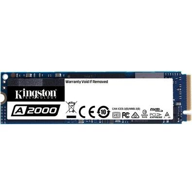SSD 500 GB Kingston A2000, M.2 NVMe, Leitura: 2200MB/s e Gravação