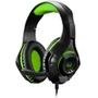 Headset Gamer Warrior Rama, LED Verde - PH299