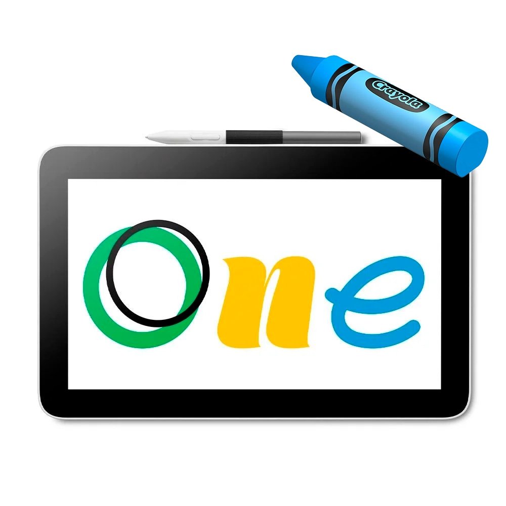 KIT CREATIVE -  Mesa Digitalizadora Wacom One, 12 + Pen Drive 64GB SanDisk Crayola USB-C, Cerulean Blue