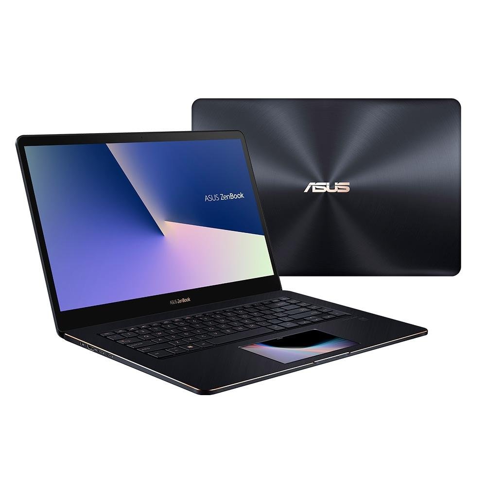 Notebook Asus Zenbook Pro, Core i9-8950HK, 16GB, 1TB, NVIDIA GeForce GTX 1050 Ti, Windows 10 Home, 15.6´, Azul Escuro - UX580GE-E2094T Notebook Asus Zenbook Pro, Core i9-8950HK, 16GB, 1TB, NVIDIA GeForce GTX 1050 Ti, Windows 10 Home, 15.6´, Azul Escuro - UX580GE-E2094T