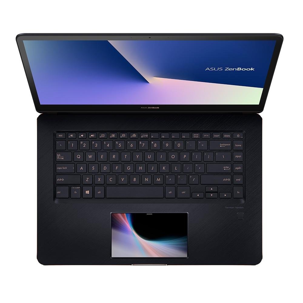 Notebook Asus Zenbook Pro, Core i9-8950HK, 16GB, 1TB, NVIDIA GeForce GTX 1050 Ti, Windows 10 Home, 15.6´, Azul Escuro - UX580GE-E2094T Notebook Asus Zenbook Pro, Core i9-8950HK, 16GB, 1TB, NVIDIA GeForce GTX 1050 Ti, Windows 10 Home, 15.6´, Azul Escuro - UX580GE-E2094T