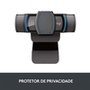 Webcam Full HD Logitech C920s com Microfone Embutido, Proteção de Privacidade, Widescreen 1080p, Compatível Logitech Capture - 960-001257