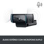 Webcam Full HD Logitech C920s com Microfone Embutido, Proteção de Privacidade, Widescreen 1080p, Compatível Logitech Capture - 960-001257
