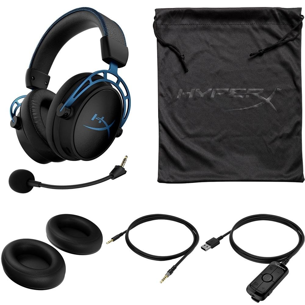 Headset Gamer HyperX Cloud Alpha S Azul, Som Surround 7.1, Drivers 50mm, USB e P3 - 4P5L3AA