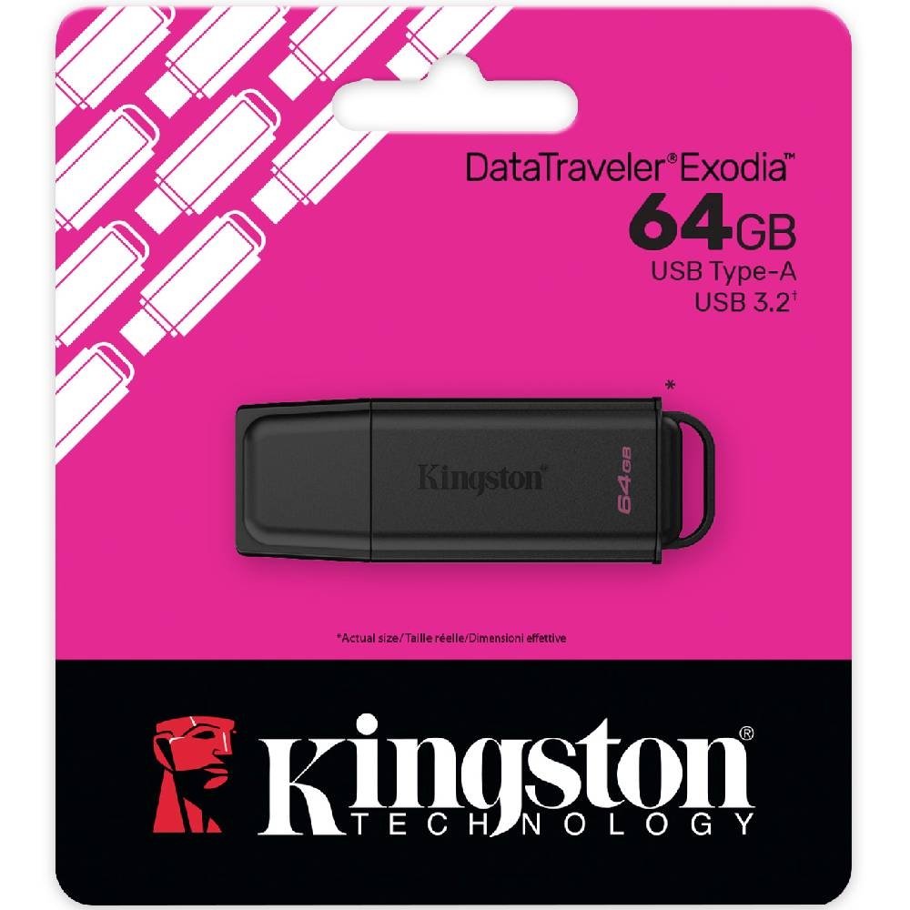 Pen Drive 64GB ( Balão.info) DataTraveler Exodia, USB 3.2, Preto - DTXG2/64GB - foto 4