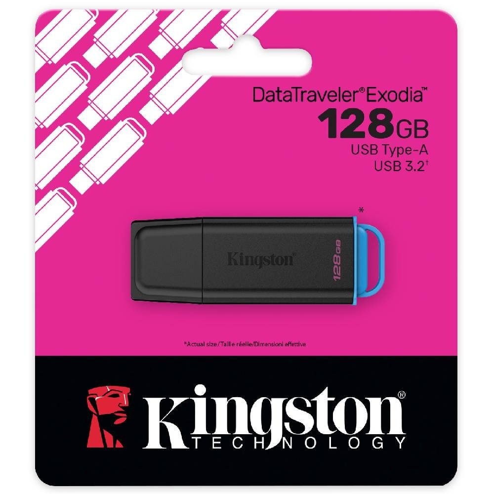 Pen Drive 128GB ( Balão.info) DataTraveler Exodia, USB 3.2, Preto e Azul - DTXG2/128GB - foto 4