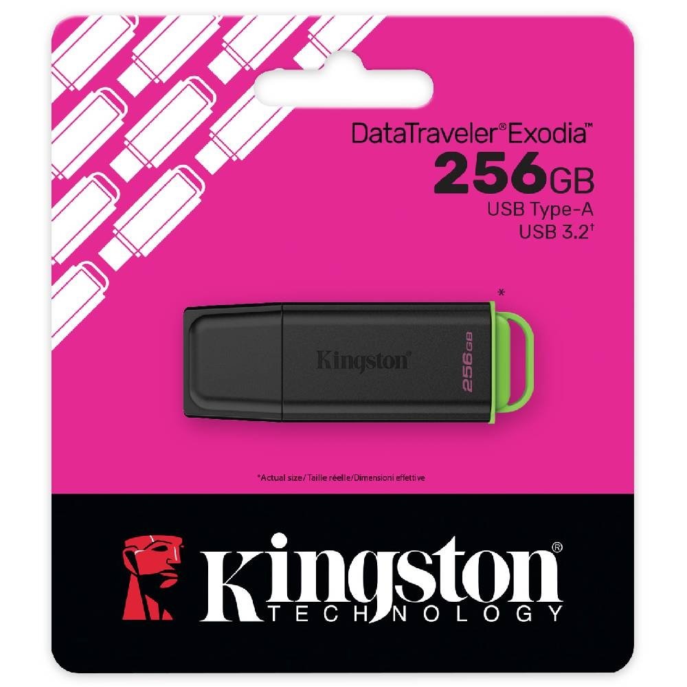 Pen Drive 256GB ( Balão.info) DataTraveler Exodia, USB 3.2, Preto e Verde - DTXG2/256GB - foto 4