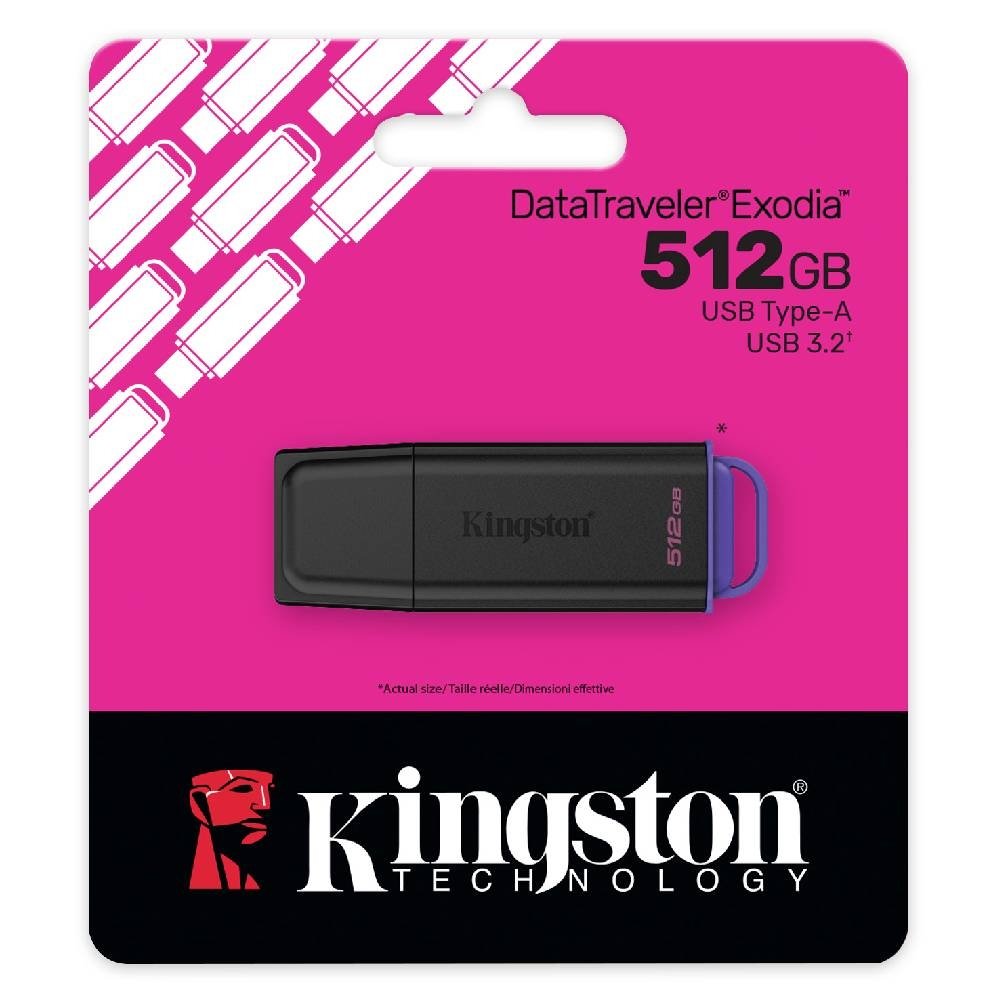 Pen Drive 512GB ( Balão.info) DataTraveler Exodia, USB 3.2, Preto e Roxo - DTXG2/512GB - foto 4