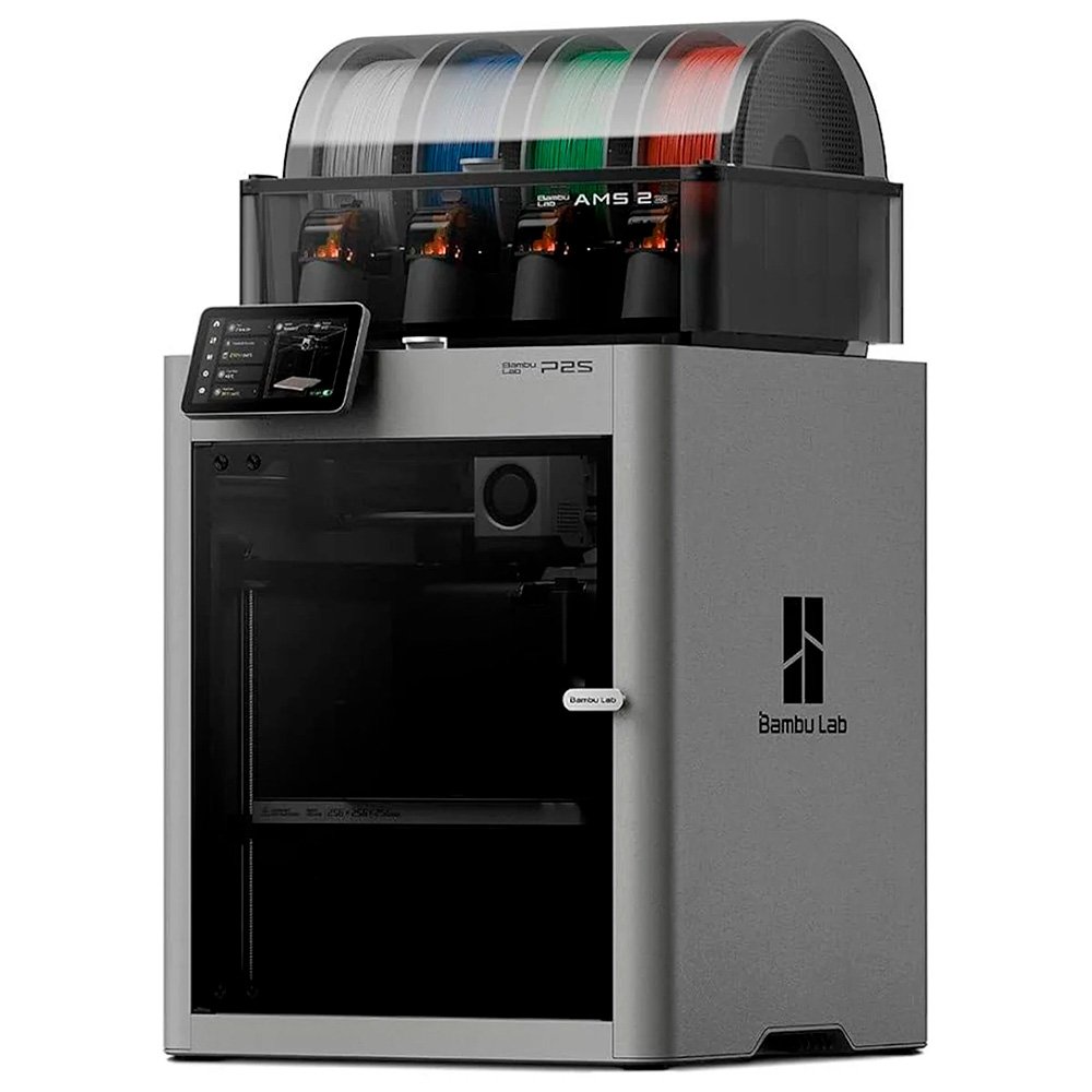 Impressora 3D Bambu Lab P2SC - P2S + AMS (Combo), Gabinete Fechado, Impressão multicolorida, 127V - PF004-U+SA007-LV