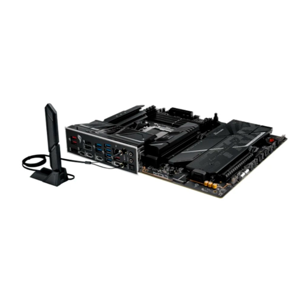 Kit Placa Mãe ASUS ROG STRIX X870E-H GAMING WIFI7 AM5 + Processador AMD Ryzen 7 9800X3D + Memória RAM XPG Lancer, RGB, 32GB (2x16GB)