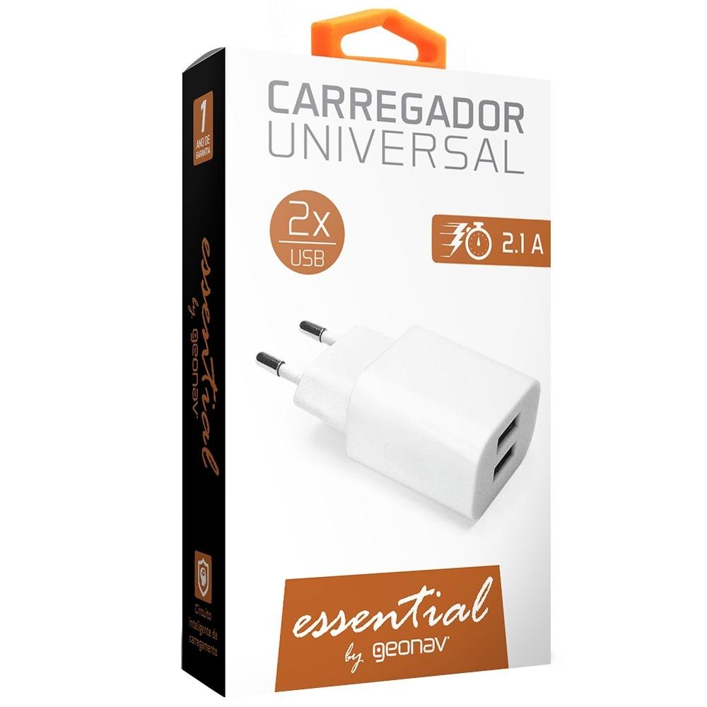 Carregador de Parede Geonav Essential, 2xUSB, 2.1A, Branco - ESACW2 - view 3