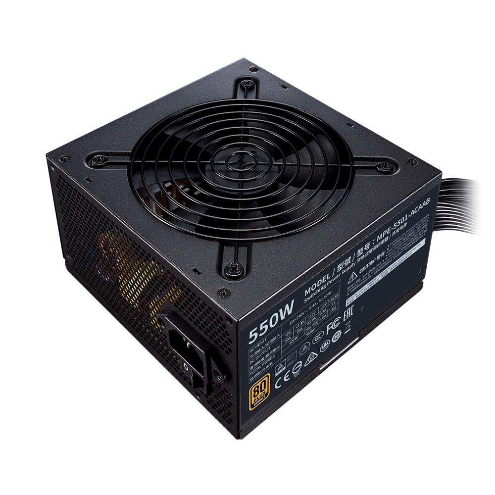 Imagem 2 de 9 do produto Fonte Cooler Master MWE Bronze V2 550W, 80 Plus Bronze - MPE-5501-ACAAB-BR