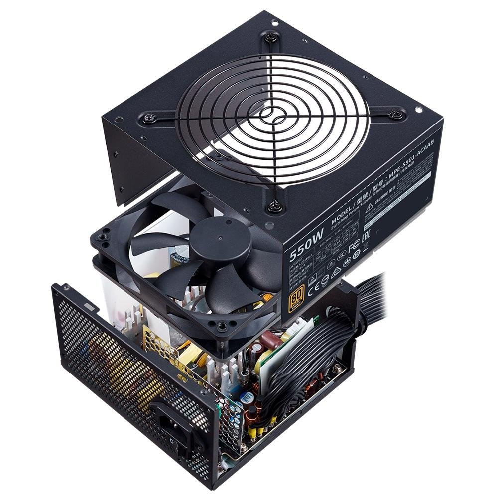 Imagem 8 de 9 do produto Fonte Cooler Master MWE Bronze V2 550W, 80 Plus Bronze - MPE-5501-ACAAB-BR
