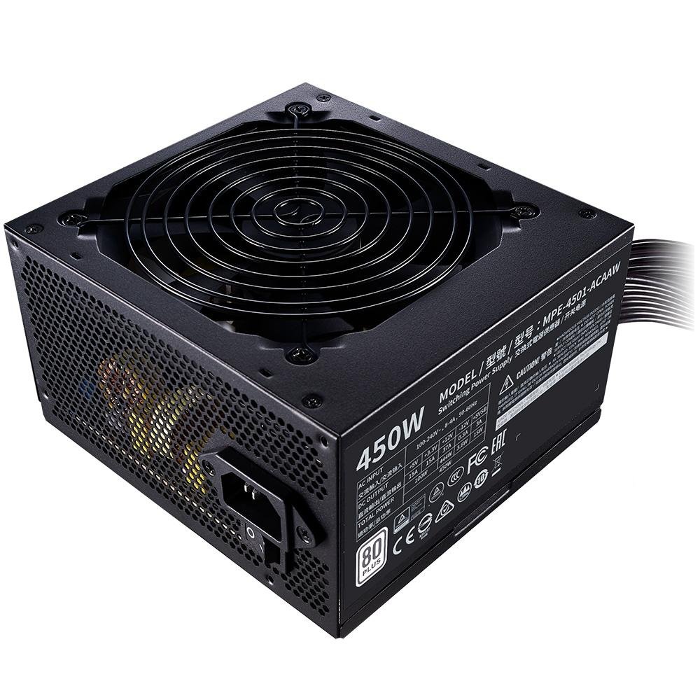 Imagem 2 de 9 do produto Fonte Cooler Master MWE White V2 450W, 80 Plus White - MPE-4501-ACAAW-BR