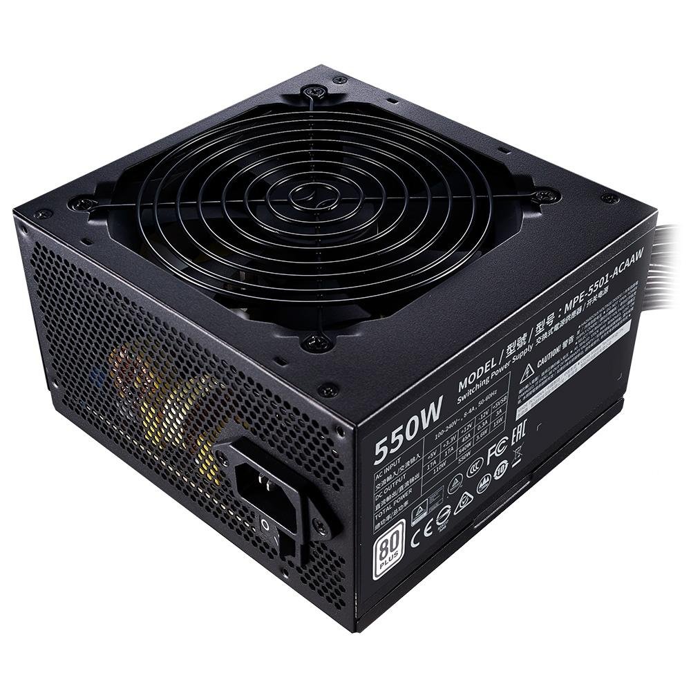 Imagem 2 de 9 do produto Fonte Cooler Master MWE White V2 550W, 80 Plus White - MPE-5501-ACAAW-BR