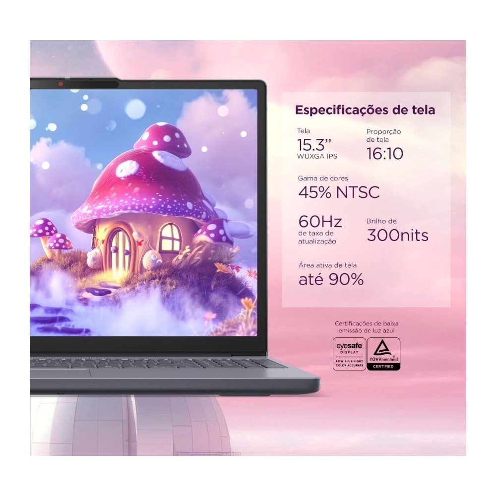 Notebook Lenovo IdeaPad Slim 3 AMD Ryzen 5 7535HS, 8GB, AMD Radeon Graphics, SSD 512GB, 15.3 WUXGA 1920x1200, Linux - 83MMS00300 - view 26