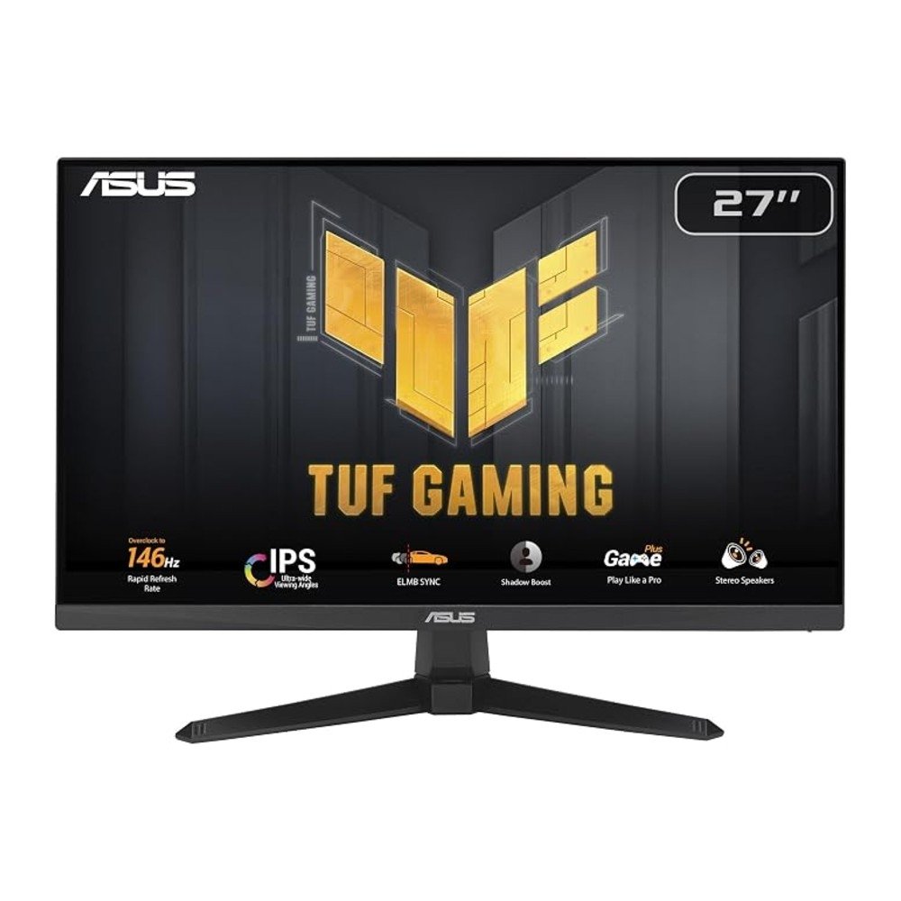 Monitor Gamer ASUS TUF Gaming, 27", IPS, Full HD, 146Hz, 1ms, FreeSync, HDR10, HDMI, DisplayPort, Preto - VG279QE5A